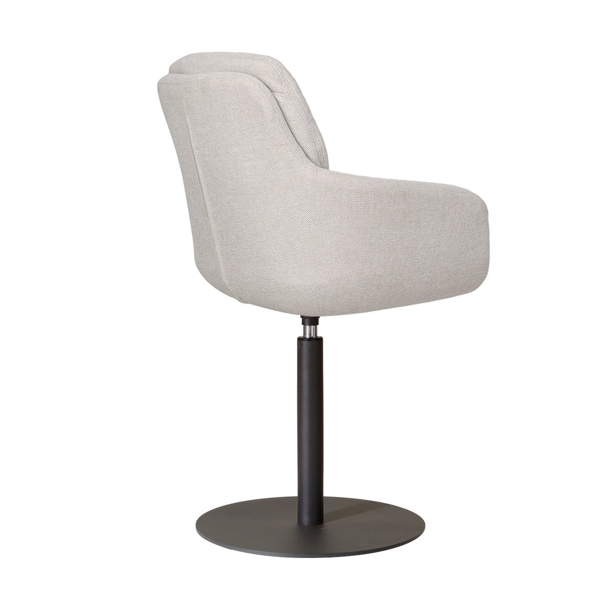 Niva-Mia draaibare tulp eetkamerstoel beige - mat zwart onderstel