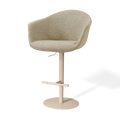 Niva-Otis draaibare tulp barkruk taupe melange - verstelbaar - beige onderstel