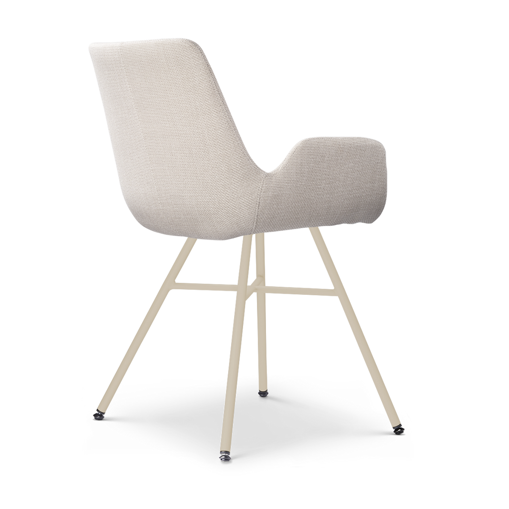 Noa-Eef eetkamerstoel beige - beige onderstel