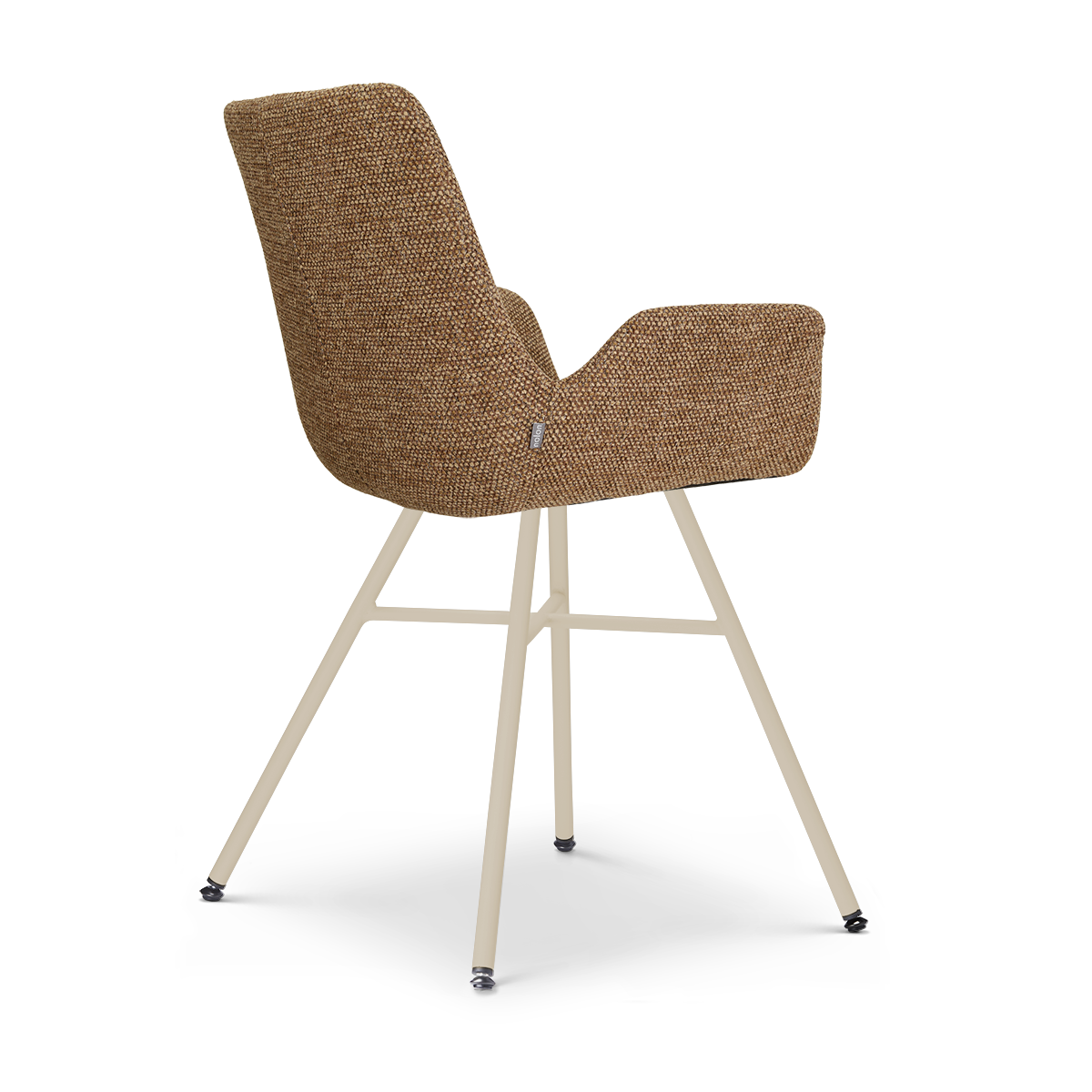 Noa-Eef eetkamerstoel bruin blend - beige onderstel