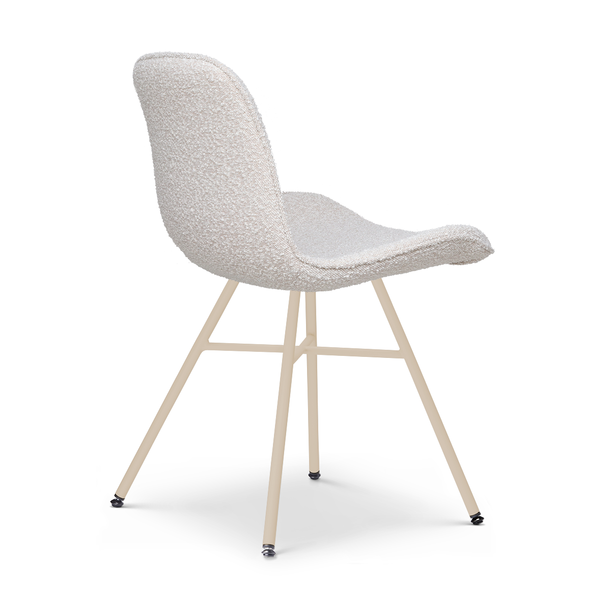 Noa-Fé eetkamerstoel bouclé beige - beige onderstel
