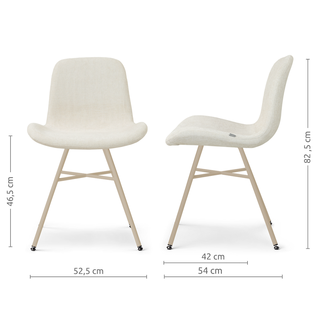 Noa-Fé eetkamerstoel cottonbeige - beige onderstel