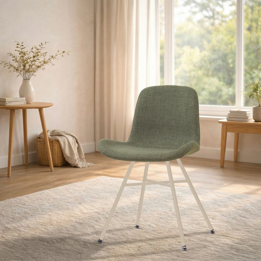 Noa-Fé eetkamerstoel forestgroen - beige onderstel