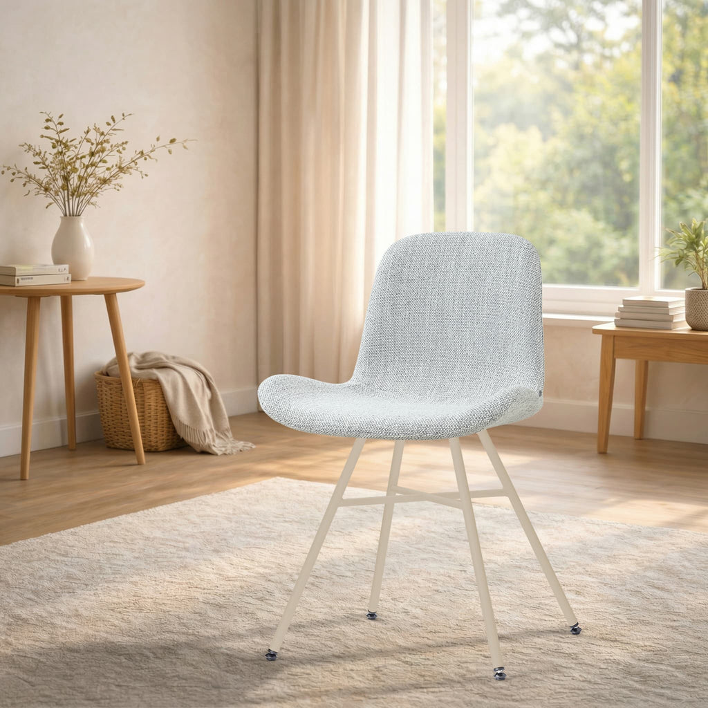 Noa-Fé eetkamerstoel grijs melange - beige onderstel