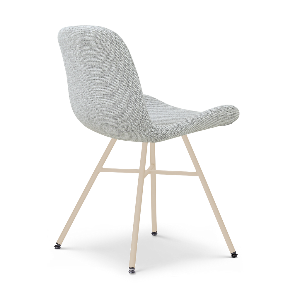 Noa-Fé eetkamerstoel grijs melange - beige onderstel