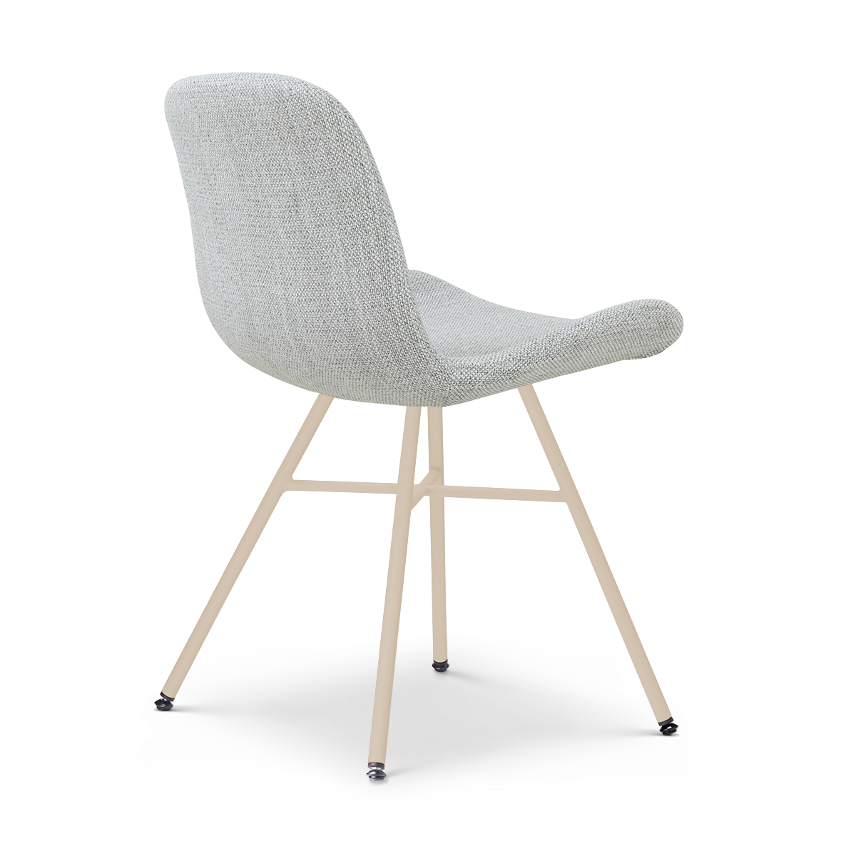 Noa-Fé eetkamerstoel grijs melange - beige onderstel