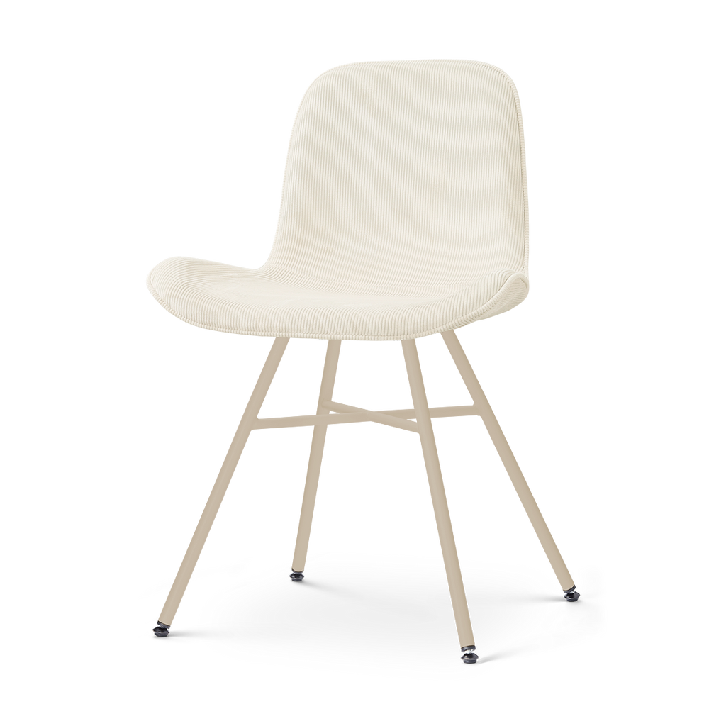 Noa-Fé eetkamerstoel rib beige - beige onderstel