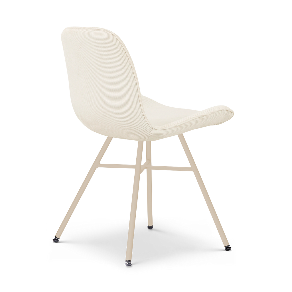 Noa-Fé eetkamerstoel rib beige - beige onderstel