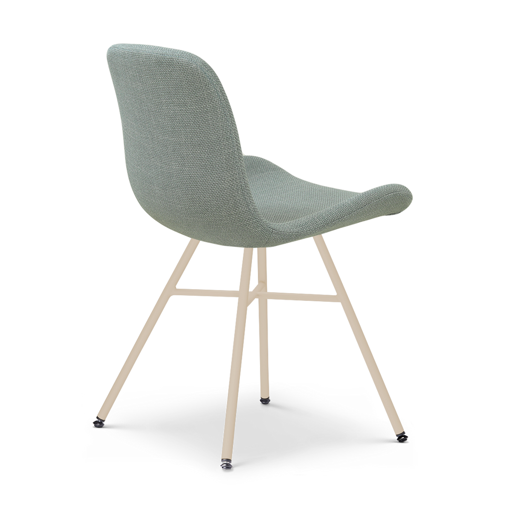 Noa-Fé eetkamerstoel saliegroen - beige onderstel