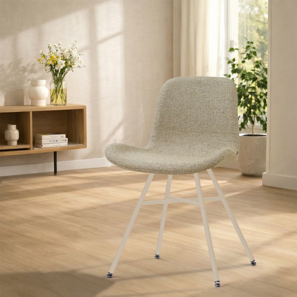 Noa-Fé eetkamerstoel taupe melange - beige onderstel