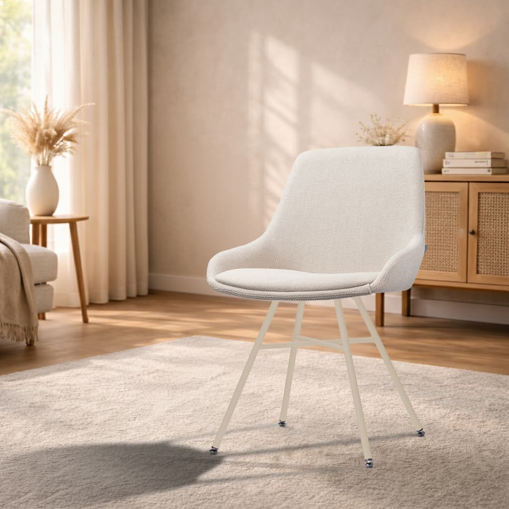 Noa-Isa eetkamerstoel beige - beige onderstel