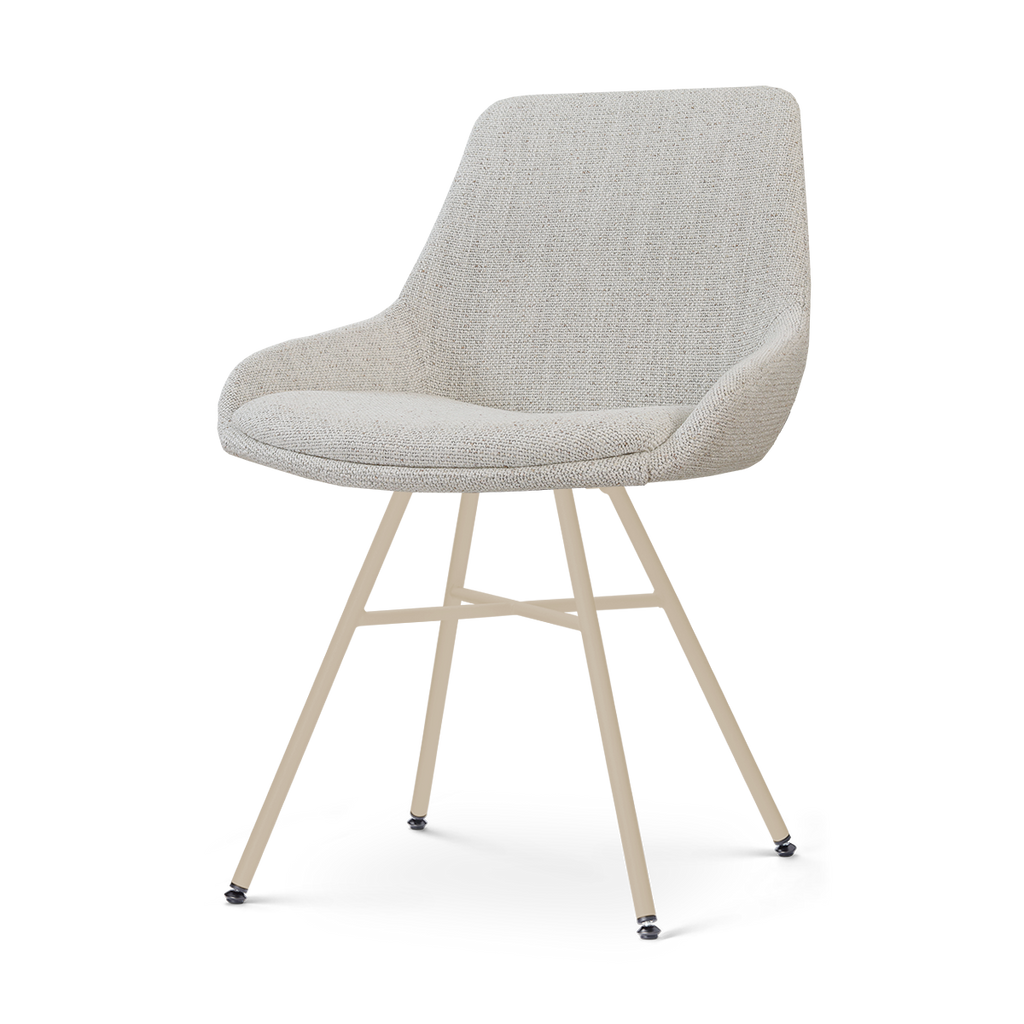 Noa-Isa eetkamerstoel beige gemêleerd - beige onderstel