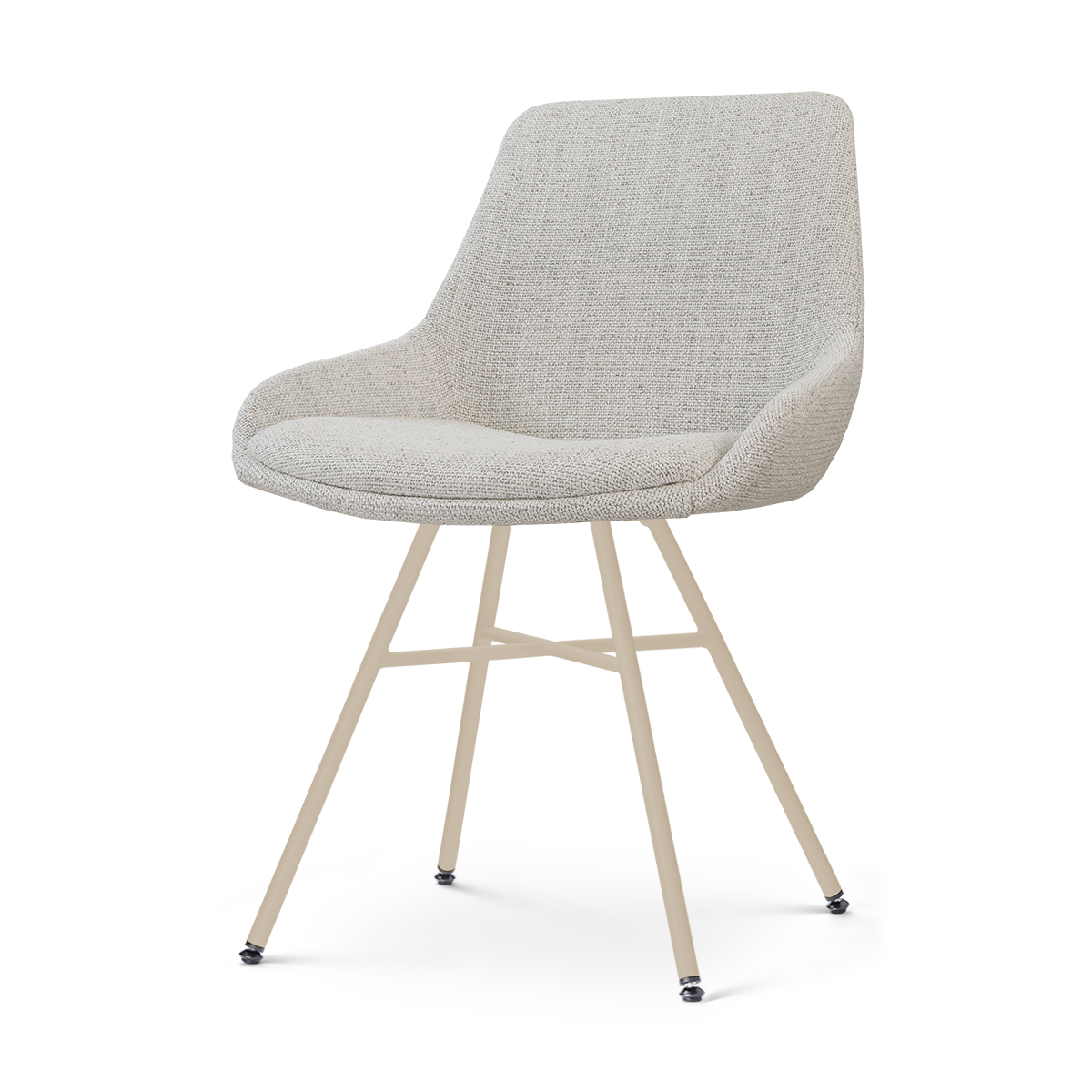 Noa-Isa eetkamerstoel beige gemêleerd - beige onderstel
