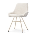 Noa-Isa eetkamerstoel bouclé beige - beige onderstel