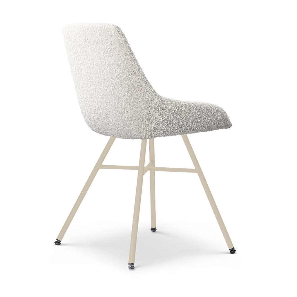 Noa-Isa eetkamerstoel bouclé beige - beige onderstel