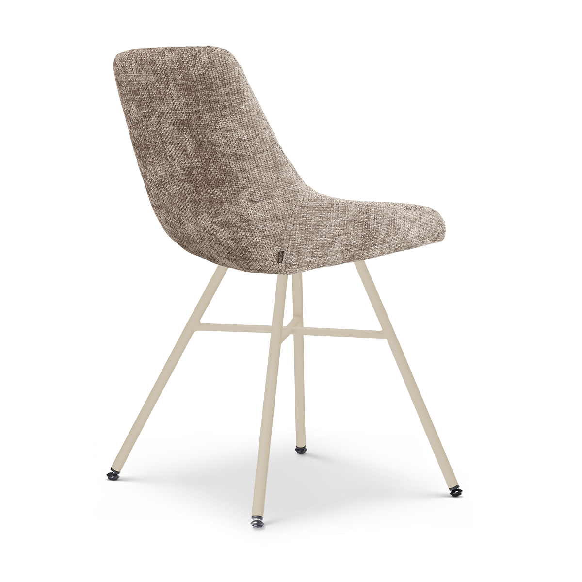 Noa-Isa eetkamerstoel bruin - beige onderstel