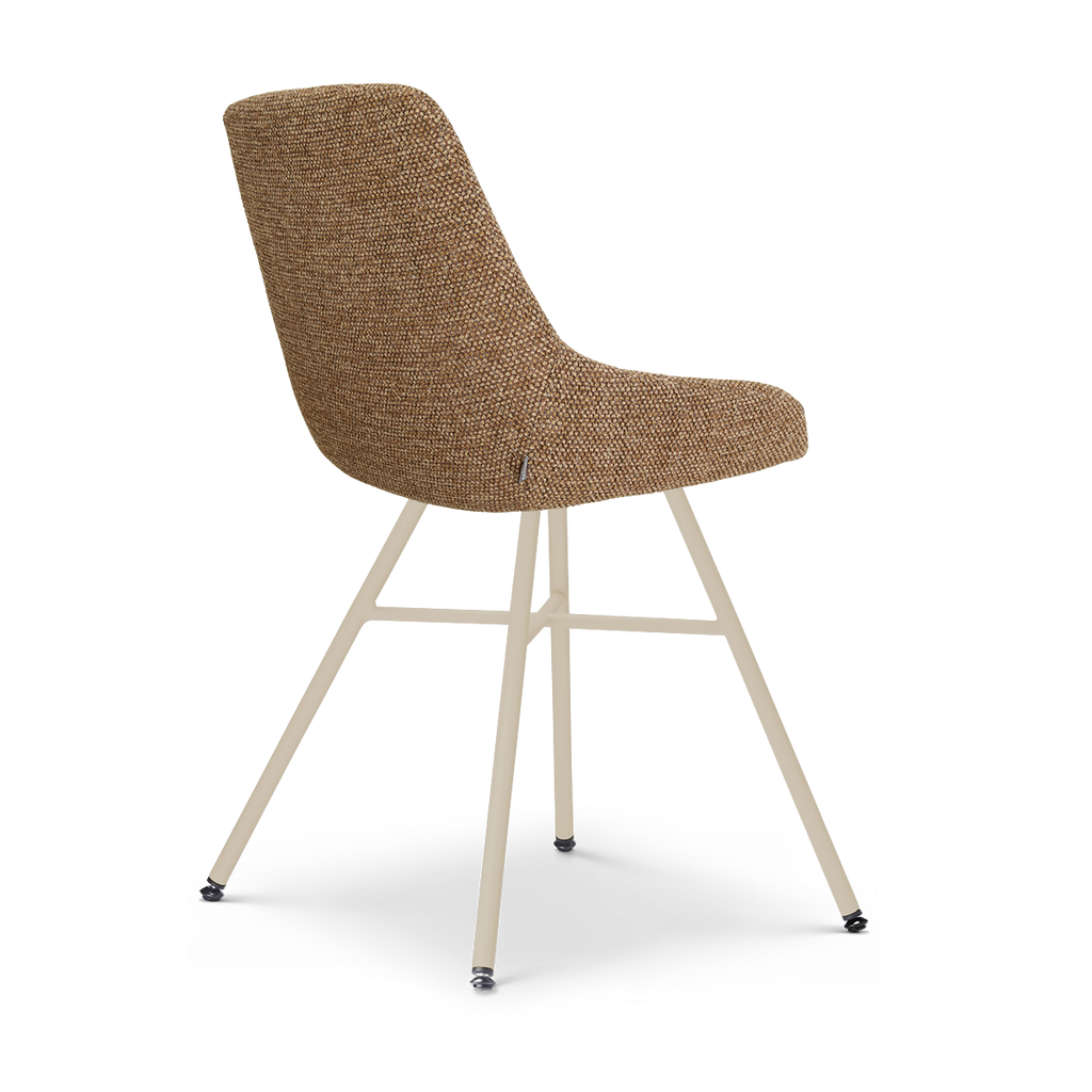 Noa-Isa eetkamerstoel bruin blend - beige onderstel