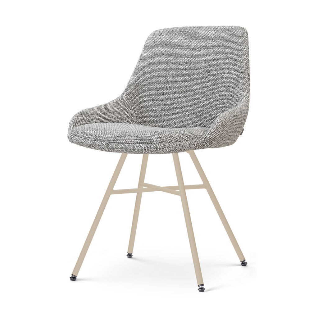 Noa-Isa eetkamerstoel grijs blend - beige onderstel
