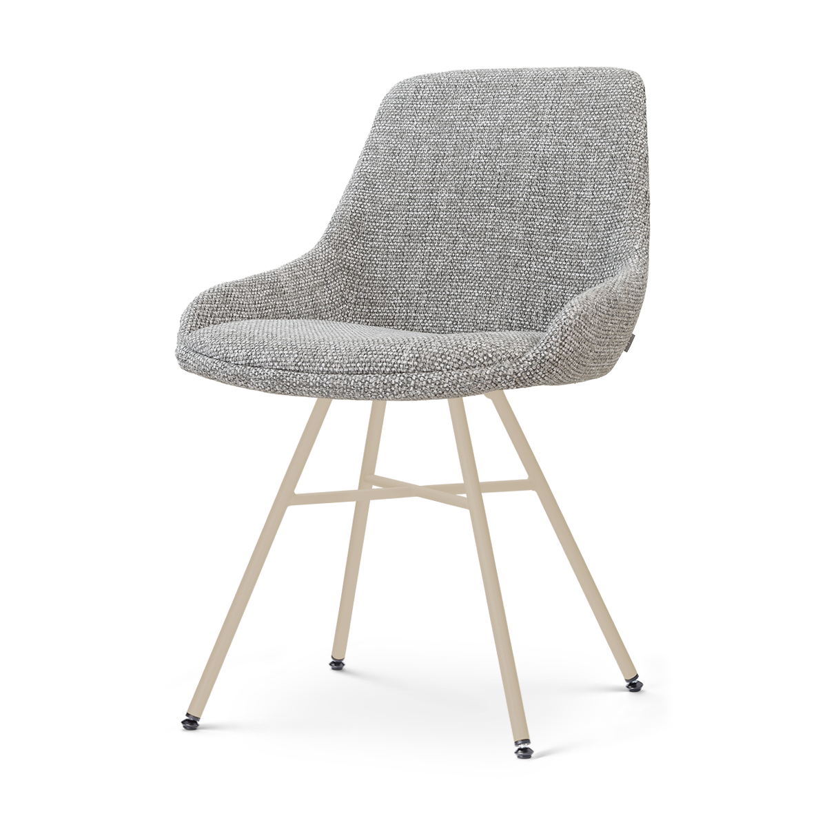 Noa-Isa eetkamerstoel grijs blend - beige onderstel