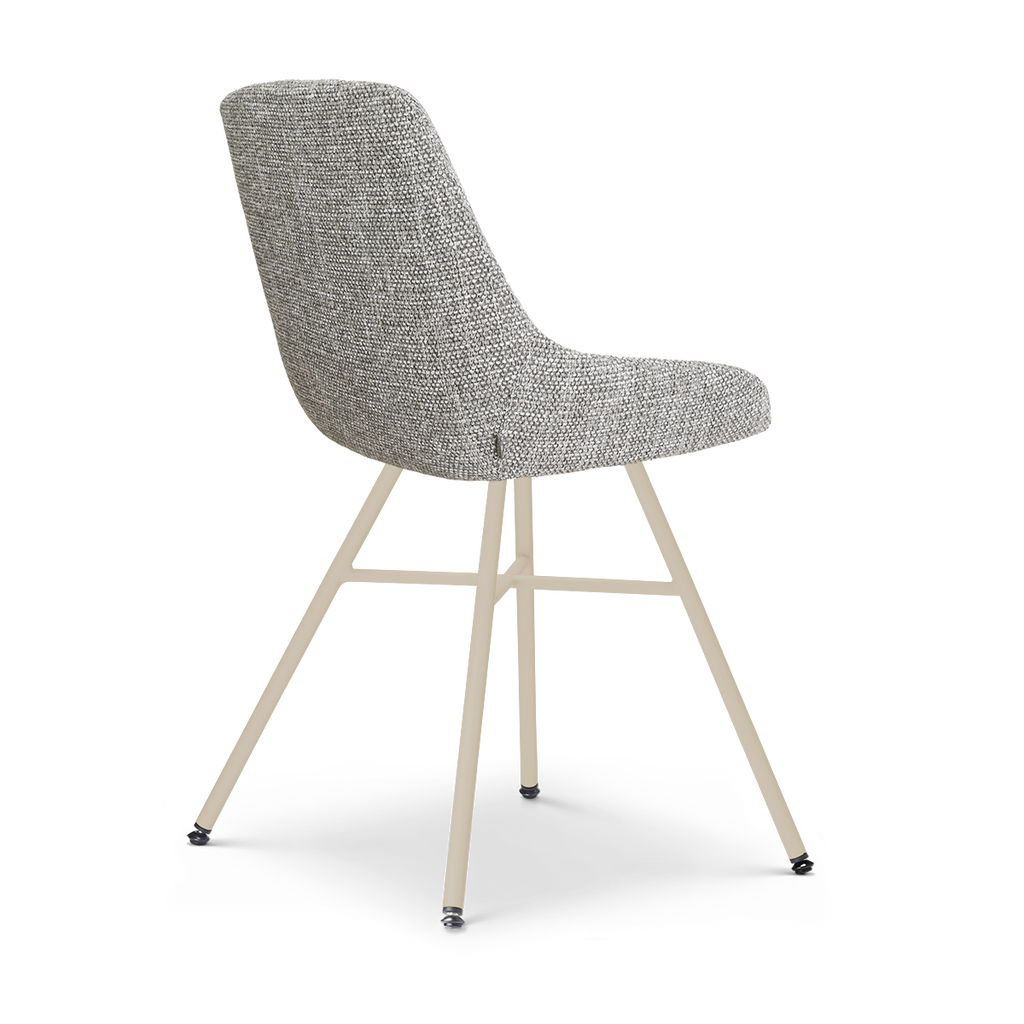 Noa-Isa eetkamerstoel grijs blend - beige onderstel