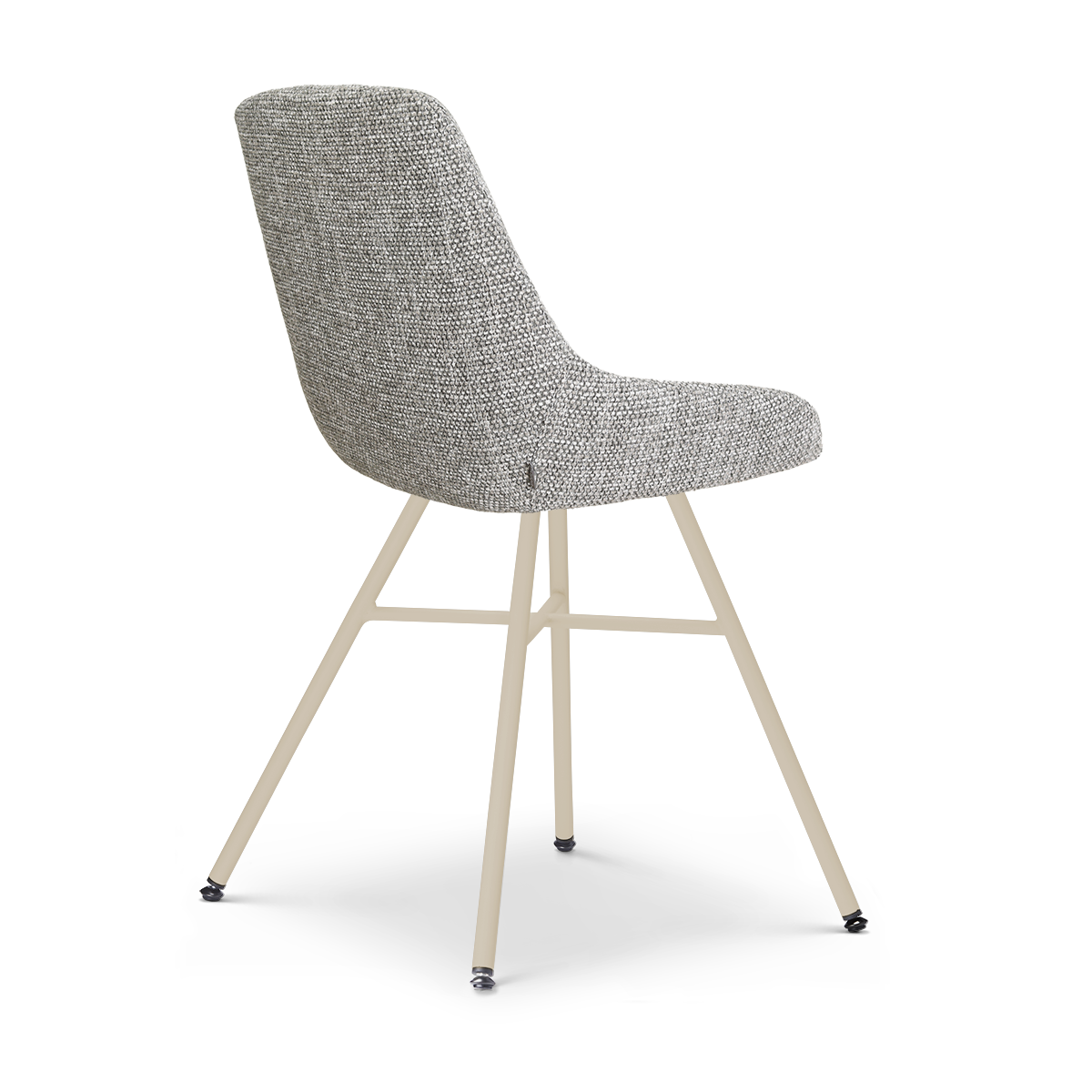 Noa-Isa eetkamerstoel grijs blend - beige onderstel