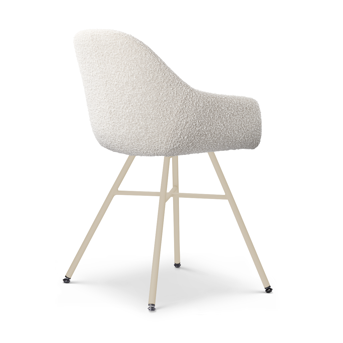 Noa-Mae eetkamerstoel bouclé beige - beige onderstel