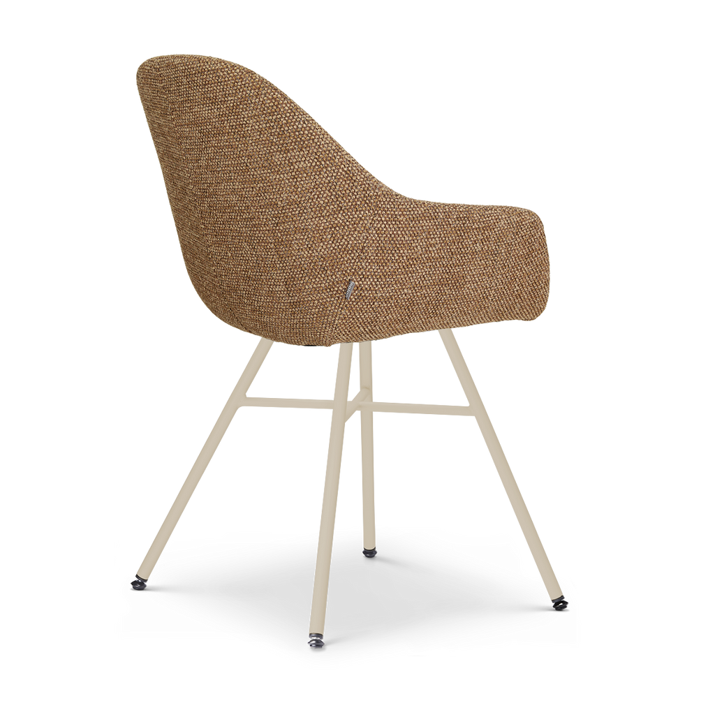 Noa-Mae eetkamerstoel bruin blend - beige onderstel