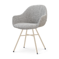 Noa-Mae eetkamerstoel grijs blend - beige onderstel