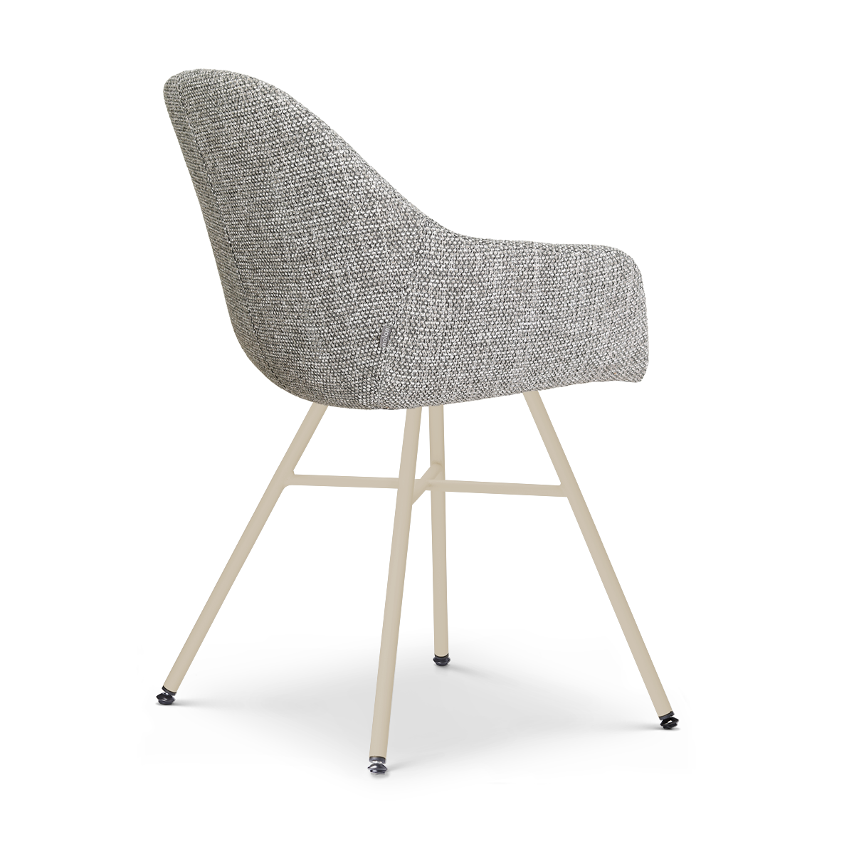 Noa-Mae eetkamerstoel grijs blend - beige onderstel