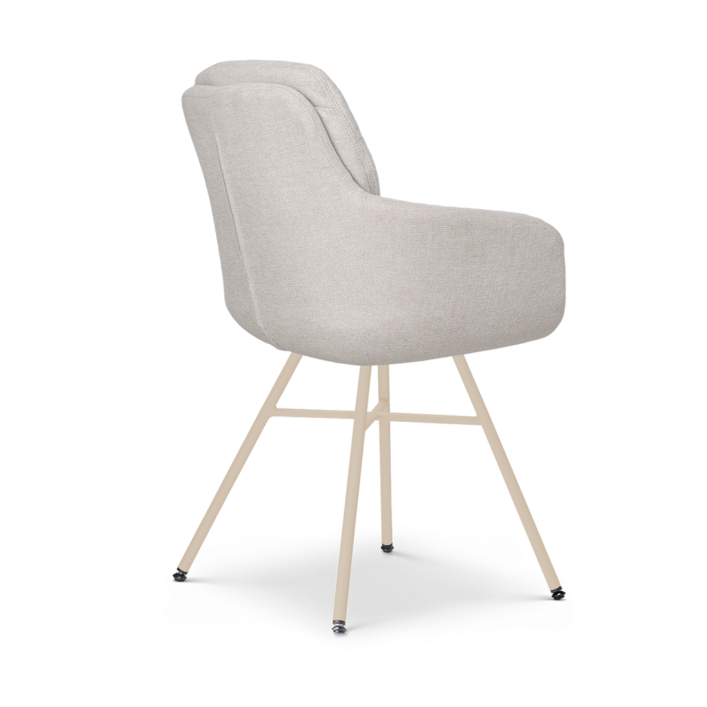 Noa-Mia eetkamerstoel beige - beige onderstel