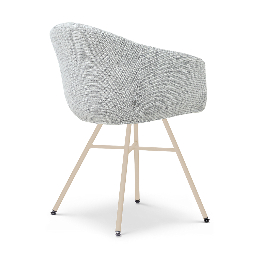 Noa-Otis eetkamerstoel grijs melange - beige onderstel