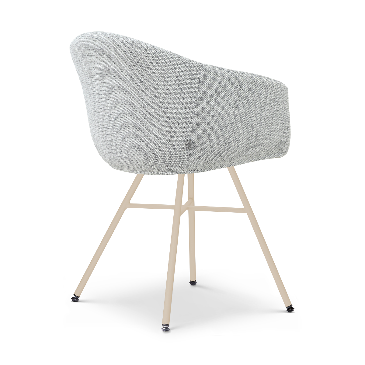 Noa-Otis eetkamerstoel grijs melange - beige onderstel
