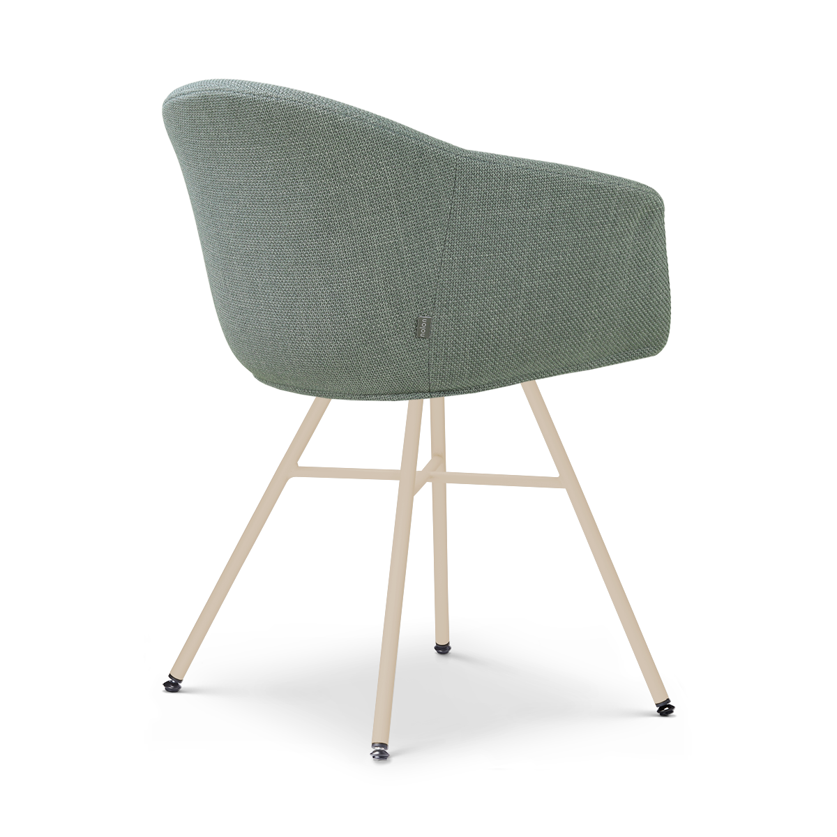 Noa-Otis eetkamerstoel saliegroen - beige onderstel