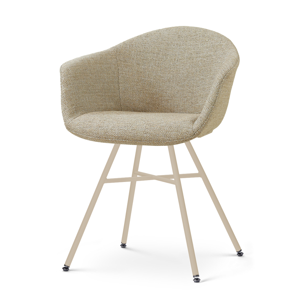 Noa-Otis eetkamerstoel taupe melange - beige onderstel