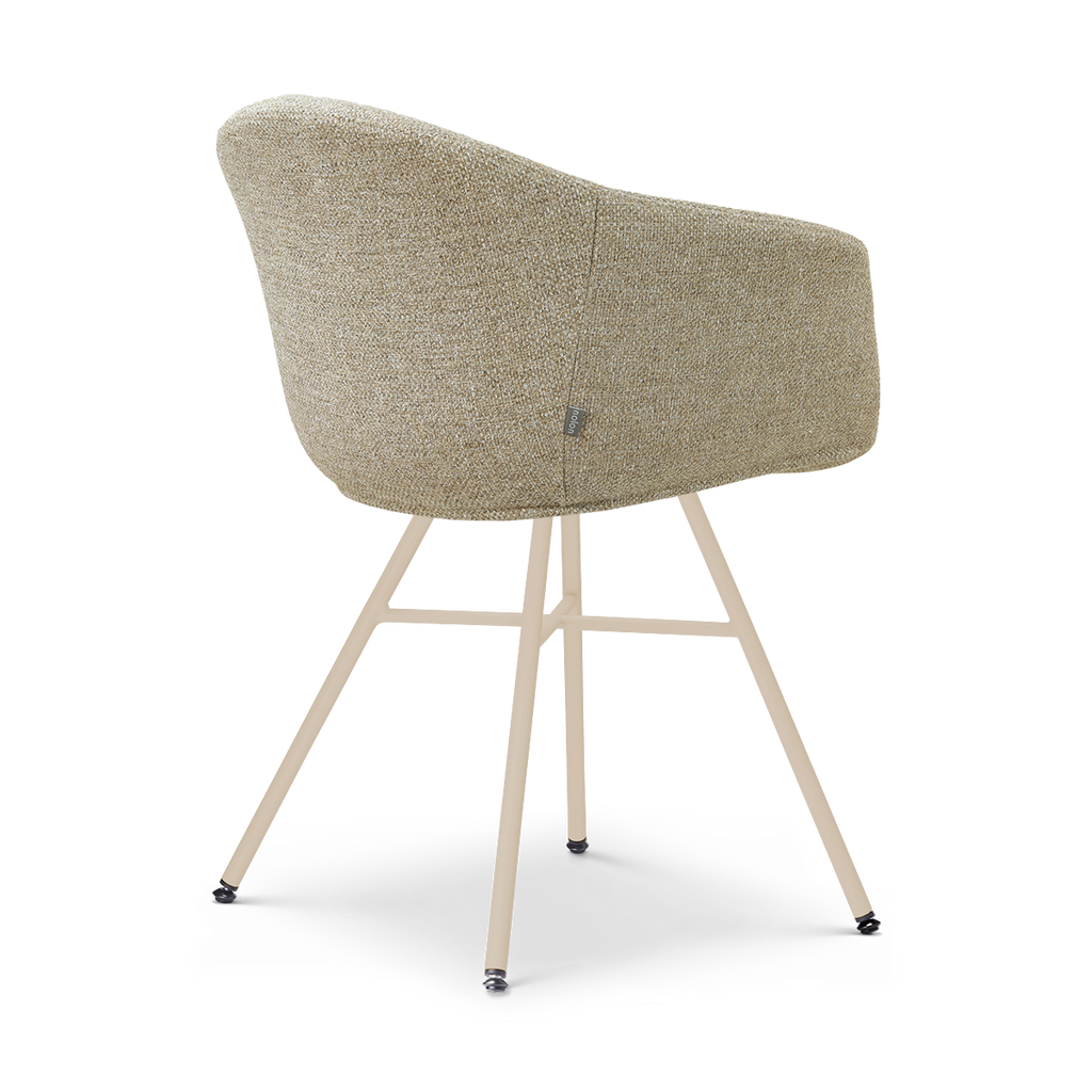 Noa-Otis eetkamerstoel taupe melange - beige onderstel