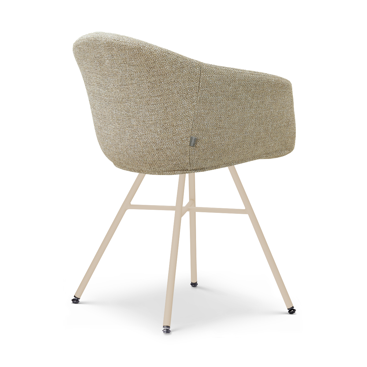 Noa-Otis eetkamerstoel taupe melange - beige onderstel