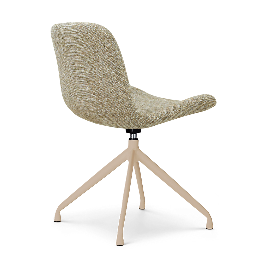Nola-Fé draaibare eetkamerstoel taupe melange - beige onderstel