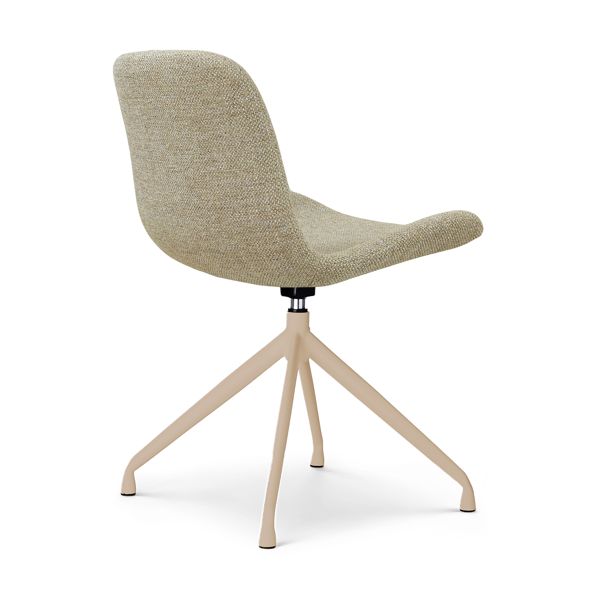 Nola-Fé draaibare eetkamerstoel taupe melange - beige onderstel