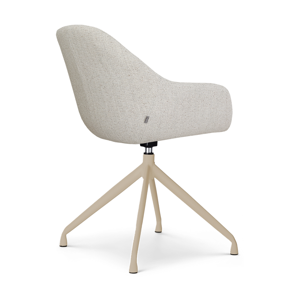 Nola-Mae draaibare eetkamerstoel beige gemêleerd - beige onderstel