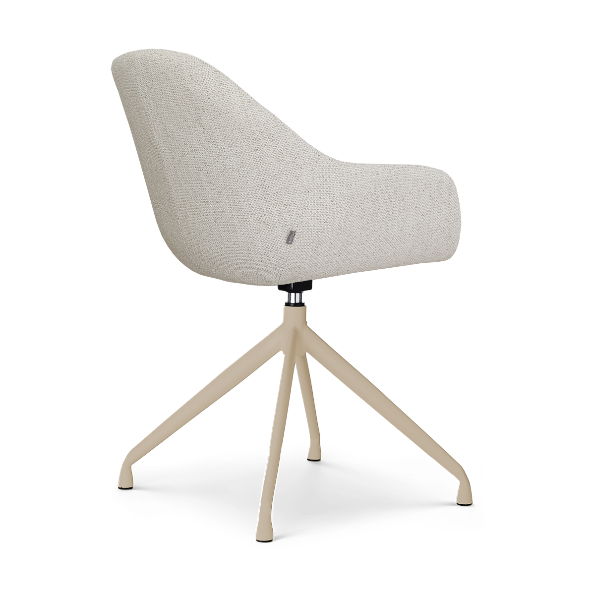 Nola-Mae draaibare eetkamerstoel beige gemêleerd - beige onderstel