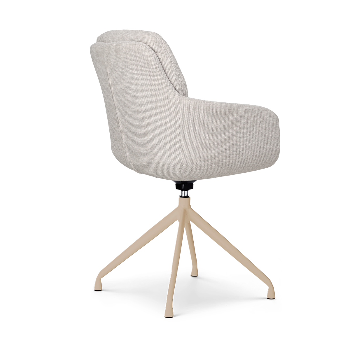 Nola-Mia draaibare eetkamerstoel beige - beige onderstel