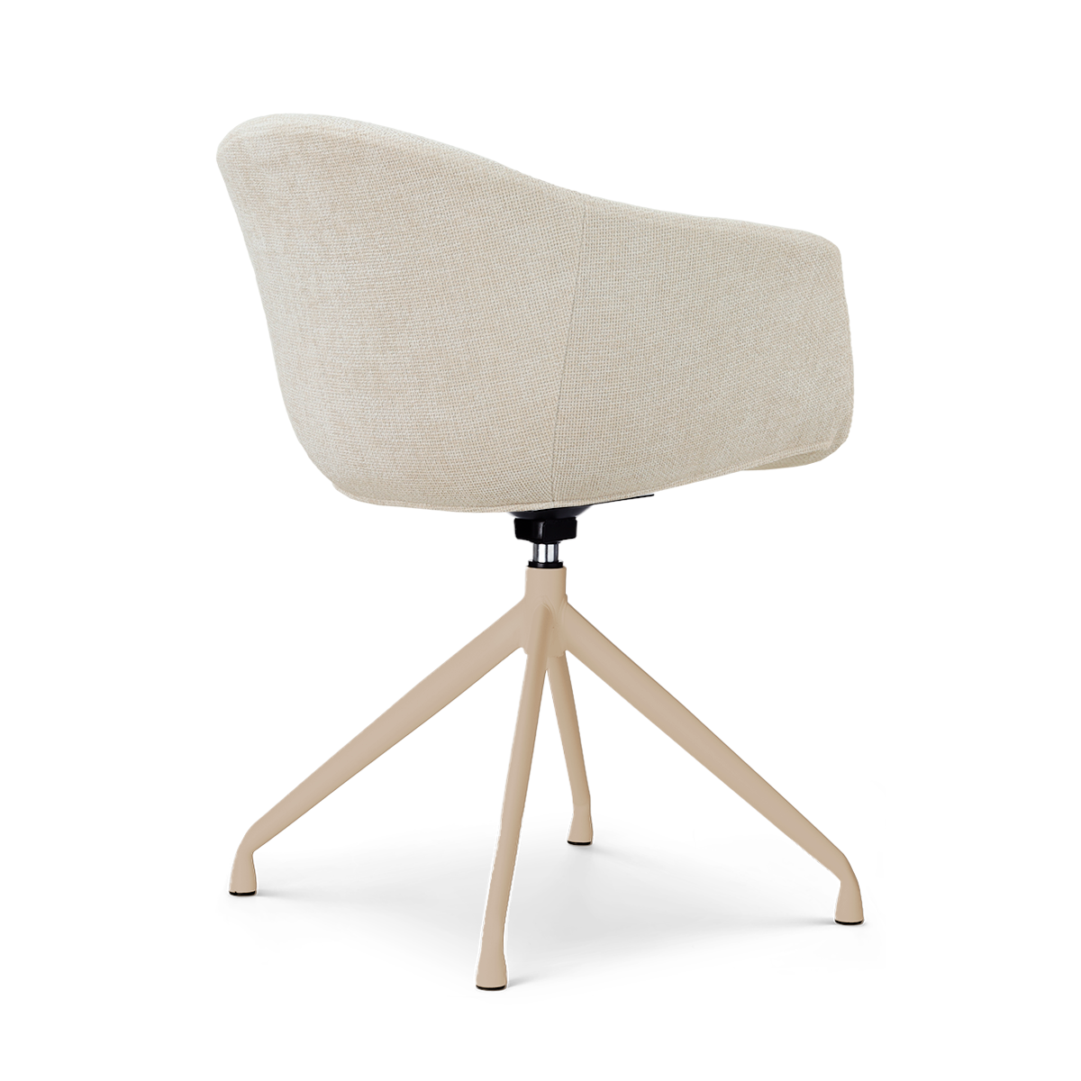 Nola-Otis draaibare eetkamerstoel cottonbeige - beige onderstel