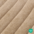 Niva-Liv draaibare tulp eetkamerstoel zwart met nougatbruin zitkussen - beige onderstel