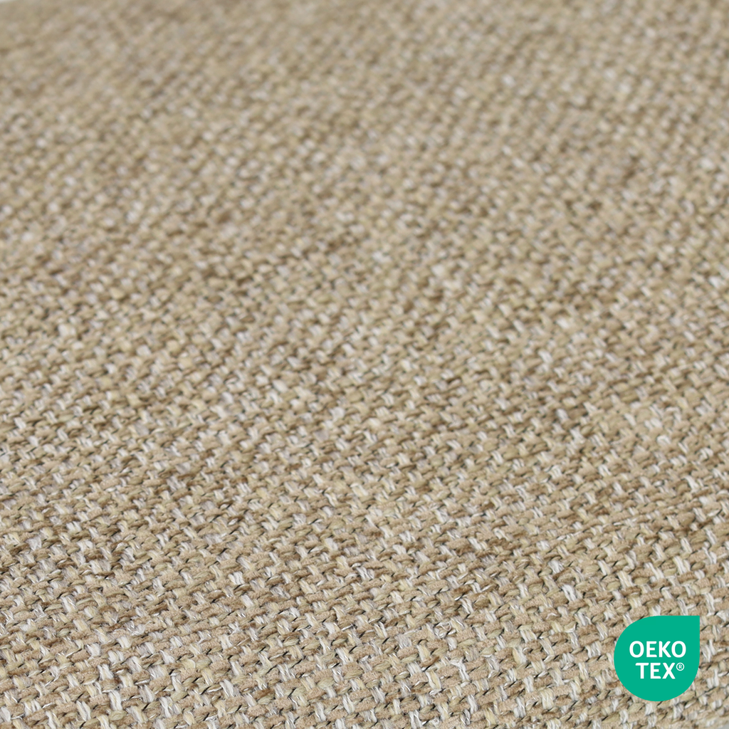 Nena-Otis eetkamerstoel taupe melange - zwart houten onderstel