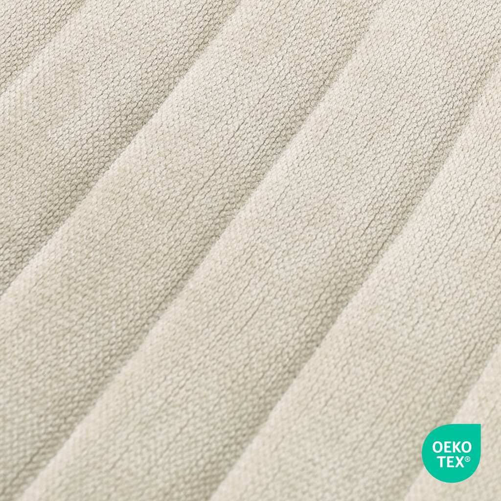 Nino-Liz barkruk zwart met naturelbeige zitkussen - zwart onderstel - 65 cm