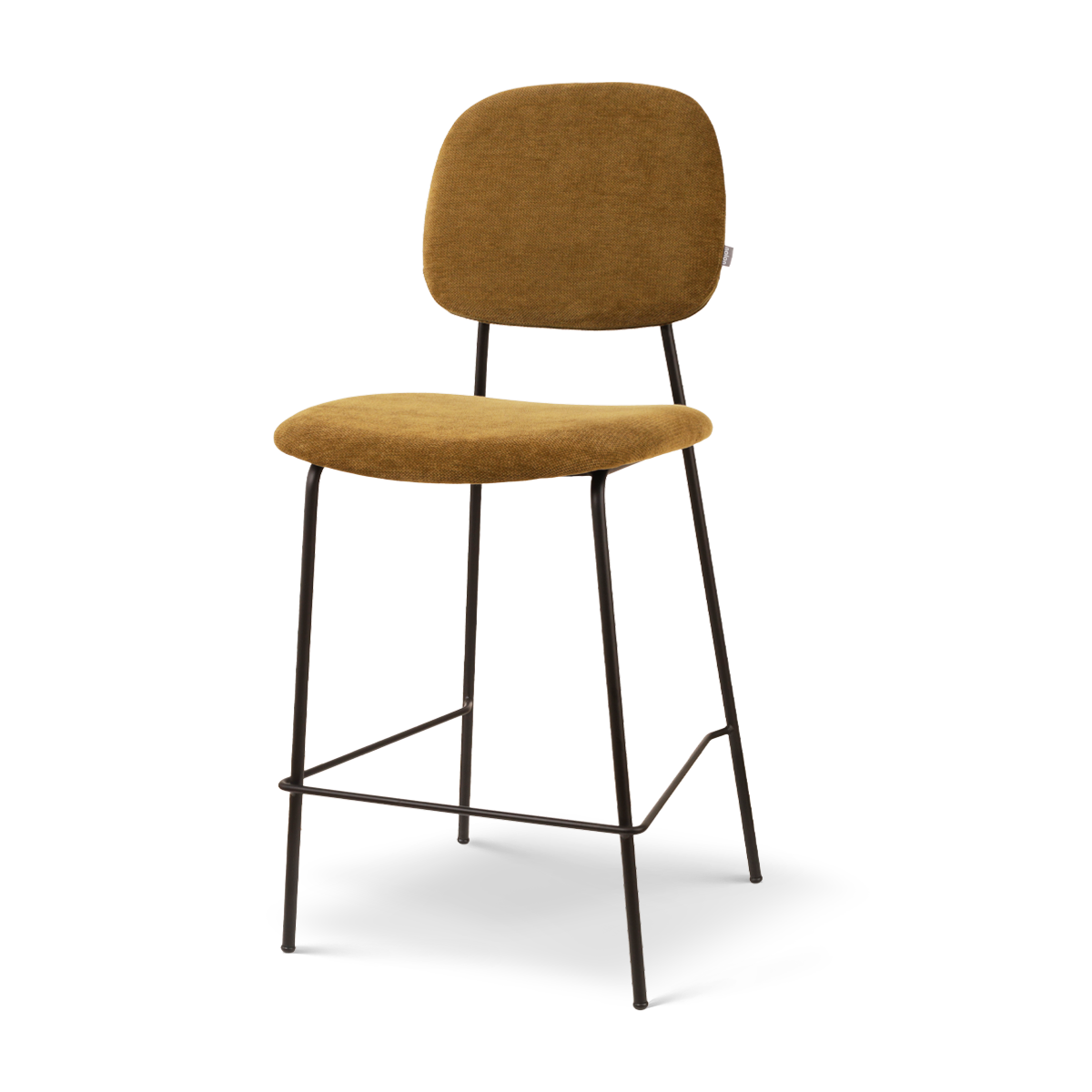 Jasmijn barkruk mosgroen - zwart onderstel - 65 cm
