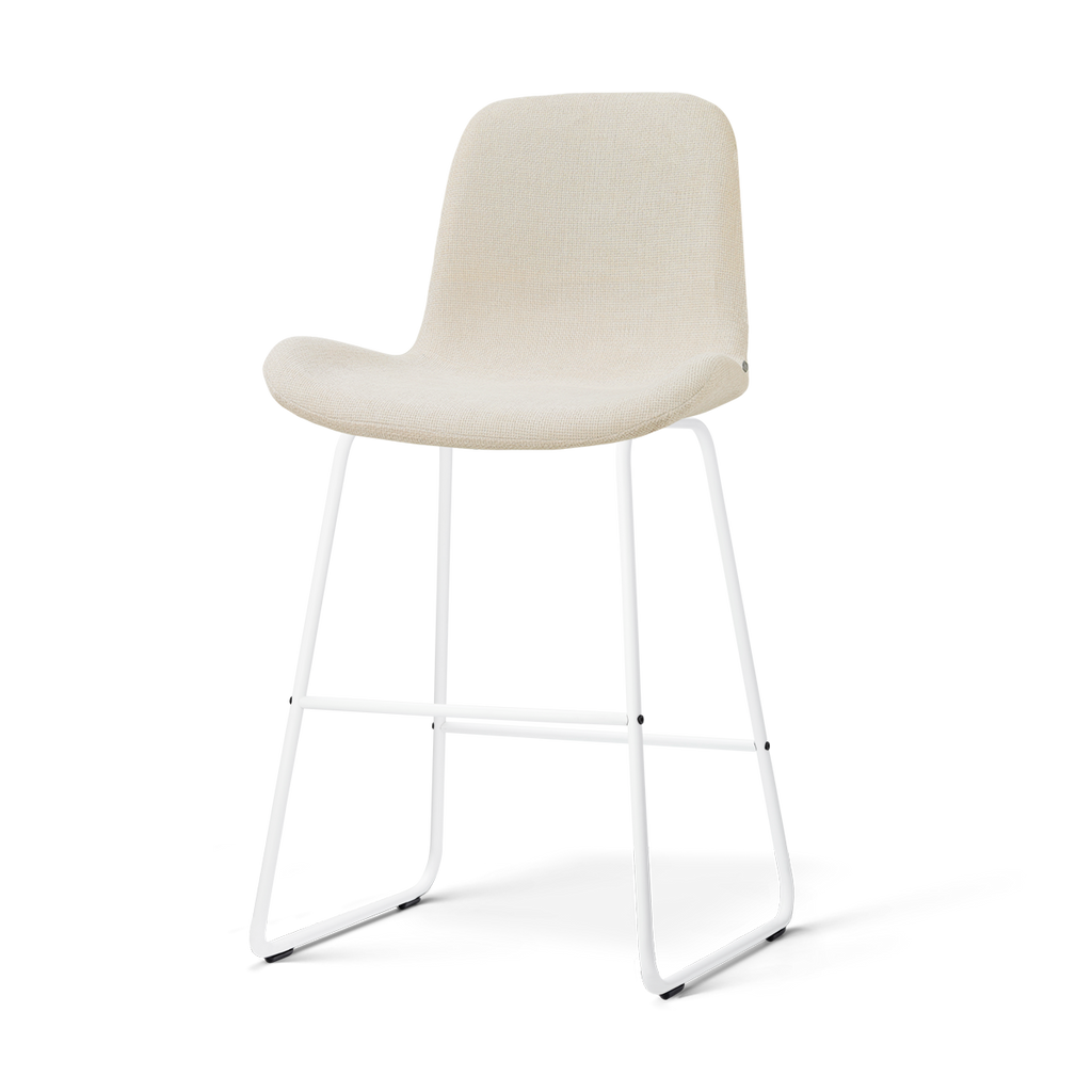 Nino-Fé barkruk cottonbeige - wit onderstel - 65 cm