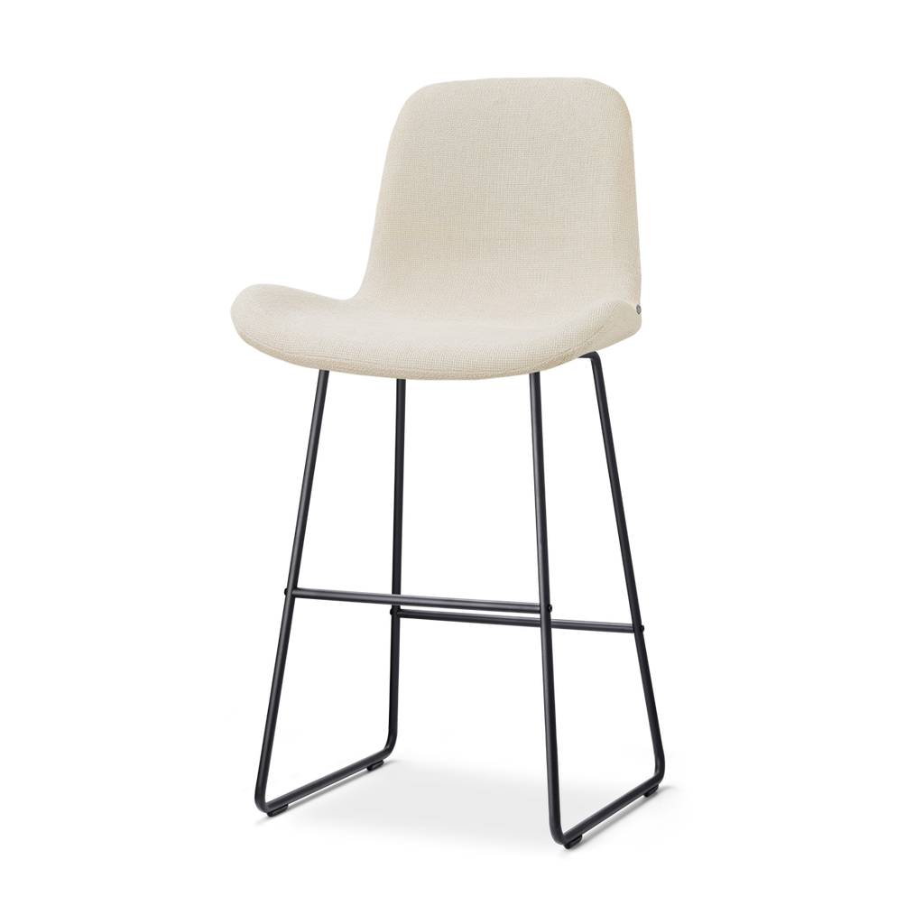 Nino-Fé barkruk cottonbeige - zwart onderstel - 75 cm
