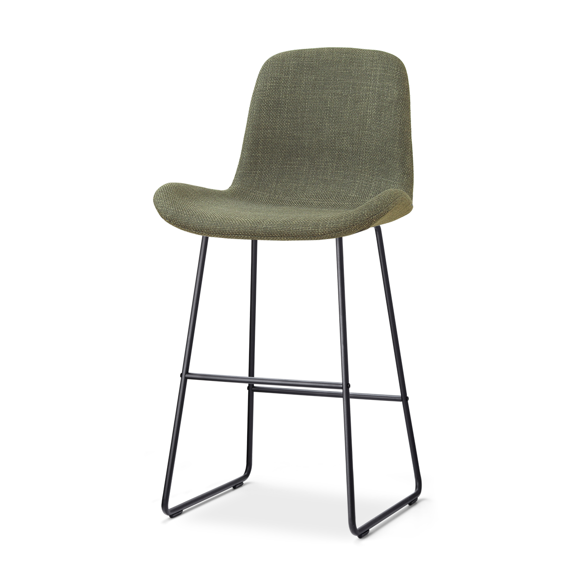 Nino-Fé barkruk forestgroen - zwart onderstel - 75 cm