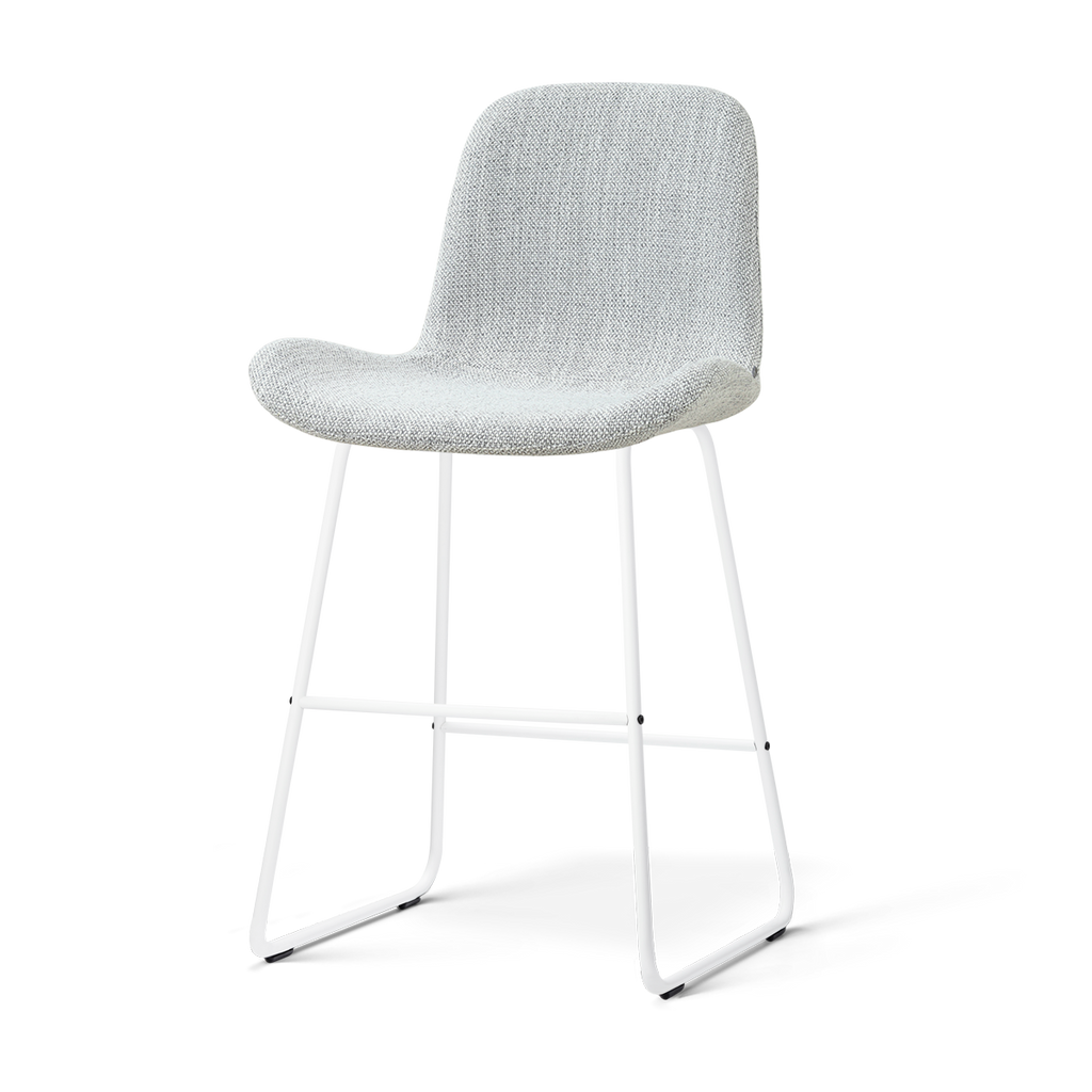 Nino-Fé barkruk grijs melange - wit onderstel - 65 cm
